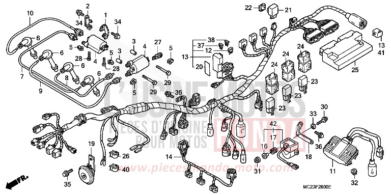 KABELBAUM von CB1300 Super Bold'or ABS IRON NAIL SILVER METALLIC-U (NH167) von 2002